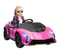 Aiyaplay Lamborghini Autentica Coche Eléctrico Para Niños De +3 Años Rosa