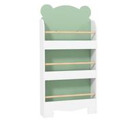 Aiyaplay librería infantil de 3 niveles estantería para libros infantil diseño de osito para sala de juegos dormitorio guardería verde