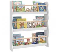 AIYAPLAY Librería Infantil de Pared 3 Niveles Estantería para Libros Blanco | para Dormitorio, Guardería, Sala de Juegos, para Niños de 3 a 8 Años