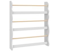 AIYAPLAY Librería Infantil de Pared de 3 Niveles Estantería para Libros para Dormitorio Guardería de 3 a 8 Años Blanco