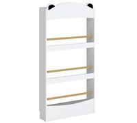 AIYAPLAY Librería Infantil de Pared de 4 Niveles Estantería para Libros Diseño de Osito para Dormitorio de 3 a 8 Años Blanco