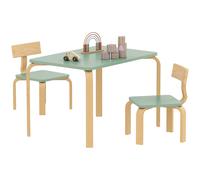 AIYAPLAY Mesa infantil con silla, juego de mesa y 2 sillas para beber, dibujar, jugar, estudiar, regalo para niña