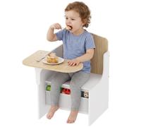 AIYAPLAY Mesa y Silla Infantil 2 en 1 con almacenaje 3-5 años Blanco