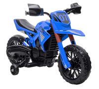 AIYAPLAY Moto Eléctrica para Niños 12V Ruedas de Entrenamiento Bocina Azul