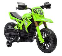 AIYAPLAY Moto Eléctrica para Niños 12V Ruedas de Entrenamiento Bocina Verde