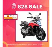 AIYAPLAY Moto Eléctrica para Niños de +3 Años con Licencia Honda con USB MP3 Luz LED y Velocidad 3 km/h Carga 30 kg Rojo Rojo