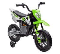 Aiyaplay Moto Eléctrica Para Niños De +3 Años Con Batería 12v Música Verde