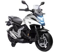 AIYAPLAY Moto eléctrica para niños moto portador Honda para niños 3 a 6 años con música, luces Blanco Aosom España