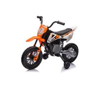 AIYAPLAY Moto Infantil Eléctrica con Control Manual de Gas, Ruedas de Entrenamiento, Música, Naranja Aosom España