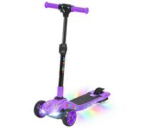 AIYAPLAY Patinete Eléctrico para Niños 6+ Años Plegable de 3 Ruedas Velocidad Máxima 8 km/h 64x29x83 cm Violeta Aosom España