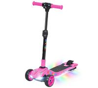 AIYAPLAY Patinete Eléctrico para Niños 6+ Años Plegable de 3 Ruedas Velocidad Máxima 8 km/h 64x29x83 cm Rosa Aosom España