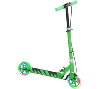 AIYAPLAY Patinete para Niños 3-8 Años con Ruedas Luminosas Manillar Regulable y Freno Trasero Verde Aosom España