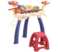 AIYAPLAY Piano Electrónico Infantil 2 en 1 de 32 Teclas 74x32,2x71 cm Multicolor Multicolor