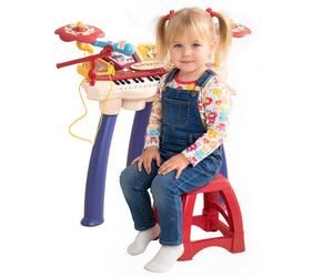 AIYAPLAY Piano Electrónico Infantil 2 en 1 de 32 Teclas 74x32,2x71 cm Multicolor Multicolor