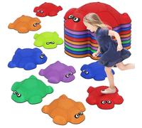 AIYAPLAY Piedras de equilibrio para niños, 9 unidades, antideslizantes, apilables, piedras de equilibrio, piedras de equilibrio para niños, para promover la coordinación del equilibrio, piedras de río