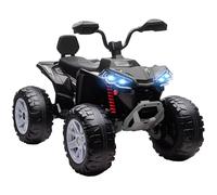 AIYAPLAY Quad eléctrico de 24 V para niños, con función de avance, retroceso, 4 ruedas con suspensión, faros, conexión USB y MP3, 2 plazas, vehículo infantil de 4 a 6,5 km/h, para 3-8 años, color
