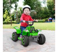 AIYAPLAY cuadriciclo eléctrico Infantil cuadriciclo eléctrico Infantil con función de Marcha adelante y Marcha atrás, LED y claxon Coche eléctrico para niños de 1,5-3 años 3 km/h Verde metálico