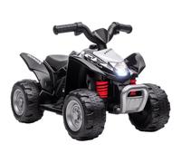 AIYAPLAY Quad Eléctrico Niño 6V Honda Licencia 2,8 km/h Negro | Coche Eléctrico Niños, Bocina, Mango y Sillín Ergonómico, Faros LED