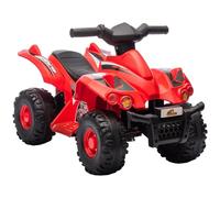 AIYAPLAY Quad Eléctrico Niño, Coche Eléctrico Niños, Velocidad 2,5 km/h, marcha adelante, función musical, para niños de 2 a 6 años, Rojo