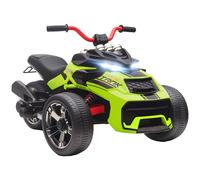 AIYAPLAY Quad Eléctrico para Niños 12V con 2 Motores Velocidad hasta 5 km/h 3 Ruedas Suspensión Verde