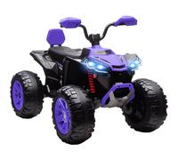 AIYAPLAY Quad Eléctrico para Niños, 24V Vehículo Eléctrico con 4 Ruedas, Faros, Puerto USB, Función MP3, 6,5 km/h, 3-8 años