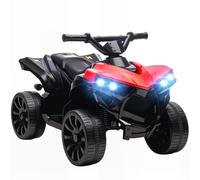 AIYAPLAY Quad Eléctrico para Niños 6 V 37 a 72 Meses hasta 3 km/h Rojo | Quad para Niños, con Faros y Música
