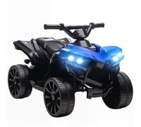 AIYAPLAY Quad Eléctrico para Niños 6 V Quad para Niños de 3-8 Años Velocidad hasta 3 km/h, con Faros y Música 70x42x45 cm Azul
