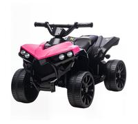 AIYAPLAY Quad Eléctrico para Niños 6 V, Quad para Niños de 37 a 72 Meses, Velocidad hasta 3 km/h, con Faros y Música, Rosa