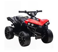 Aiyaplay quad eléctrico para niños 6 v, quad para niños de 37 a 72 meses, velocidad hasta 3 km/h, con faros y música, rojo
