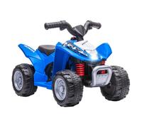 AIYAPLAY Quad Eléctrico para Niños 18-36 Meses Vehículo a Batería con Faros LED Bocina Azul Aventura y Juego Seguro Aosom España