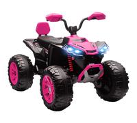 AIYAPLAY Quad Eléctrico para Niños de 3-8 Años 24V con 2 Motores Velocidad hasta 6,5 km/h Ruedas con Suspensión Rosa