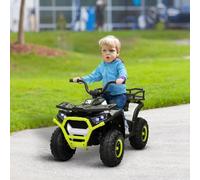 AIYAPLAY Quad Eléctrico para Niños de +3 Años con Batería 12V Carga 30 kg Verde Verde