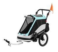 AIYAPLAY Remolque 2 en 1 para bicicleta y Buggy Plegable Remolque infantil con arnés de 5 puntos Reflectores Neumáticos de 40,6 cm Frenos