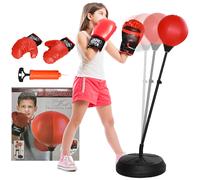 Saco De Boxeo Para Niños Con Guantes De Boxeo Rojo Aiyaplay