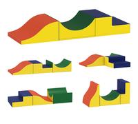 AIYAPLAY Set de 3 piezas para escalar y gatear para niños pequeños, cuero sintético, espuma, Amarillo