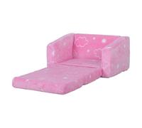 AIYAPLAY Sillón Infantil Plegable Sofá Infantil Reclinable 2 en 1 Sofá para Bebés Tapizado de Tela Luminosa Cojín y Funda Lavables para Dormitorio Salón Rosa