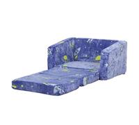 AIYAPLAY Sillón Infantil Plegable Sofá Infantil Reclinable 2 en 1 Sofá para Bebés Tapizado de Tela Luminosa Cojín y Funda Lavables para Dormitorio Salón Azul