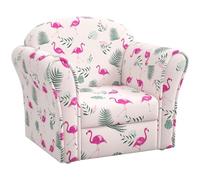 AIYAPLAY Sofá Infantil, Flamenco, Marco Madera, Rosa | Silla acolchada para niños pequeños, dormitorio, sala de juegos, cuarto infantil