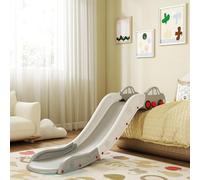 AIYAPLAY Sofá Tobogán, Tobogán para Niños Pequeños de Interior con Longitud Extendida para Cama, Escaleras, Fácil de Montar y Guardar, Gris