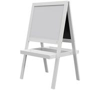 AIYAPLAY Tabla caballete infantil 2 en 1 cara ardoise magnético y cara tablero negro de tiza blanco