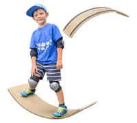 AIYAPLAY Tabla de Equilibrio para Niños de +3 Años Carga 50 kg para Entrenamiento Sensorial Equilibrio 90x29x19 cm Natural