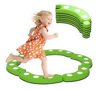 AIYAPLAY Tabla de Equilibrio para Niños de +3 Años con 6 Piedras y Puntos Táctiles Barra de Equilibrio para Niños para Entrenamiento en Interiores y Exteriores Verde