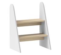 AIYAPLAY Taburete para Niños de 2 Peldaños Torre de Aprendizaje Escalera para Niños de +3 Años para Baño Cocina Librería Dormitorio Blanco