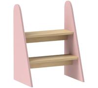 AIYAPLAY Taburete para Niños de 2 Peldaños Torre de Aprendizaje Rosa | Escalera para Niños, +3 Años, para Baño, Cocina, Librería, Dormitorio