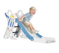 AIYAPLAY Tobogán Infantil 18-36 Meses con 3 Escaleras 157 cm Azul y Gris | Escaleras Antideslizantes, Carga 30 kg, para Interior Hogar, Tobogán para Niños