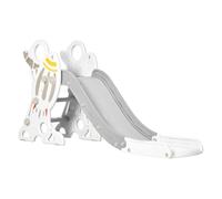 AIYAPLAY Tobogán Infantil para Niños de 18-36 Meses con 3 Escalones Antideslizantes para Interior Exterior 157x46,5x80 cm Gris Aosom España