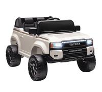 AIYAPLAY TOYOTA Land Cruiser Coche Eléctrico para Niños 3-8 Años, 12V 3-5 km/h Coche Eléctrico para Niños con 2 Motores, Suspensión, Mando a Distancia, Cinturón de 3 Puntos, Bluetooth, USB, Música,