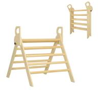AIYAPLAY Triángulo de Escalada Pikler Plegable Niños 18-48 Meses Natural | de Madera, Cultivar Habilidades de Coordinación y Equilibrio, para Interior