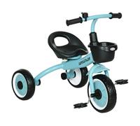 AIYAPLAY Triciclo para Niños de 2 a 5 Años Bicicleta Infantil con Asiento Ajustable Cesta Timbre Pedales y 3 Ruedas Carga 25 kg 70,5x53x58 cm Azul