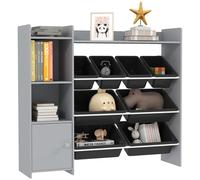 AIYAPLAY Unidad de Almacenamiento de Juguetes, con 8 contenedores extraíbles, estantes de Almacenamiento, Armario, Organizador de Juguetes, para Sala de Juegos, habitación de los niños, guardería